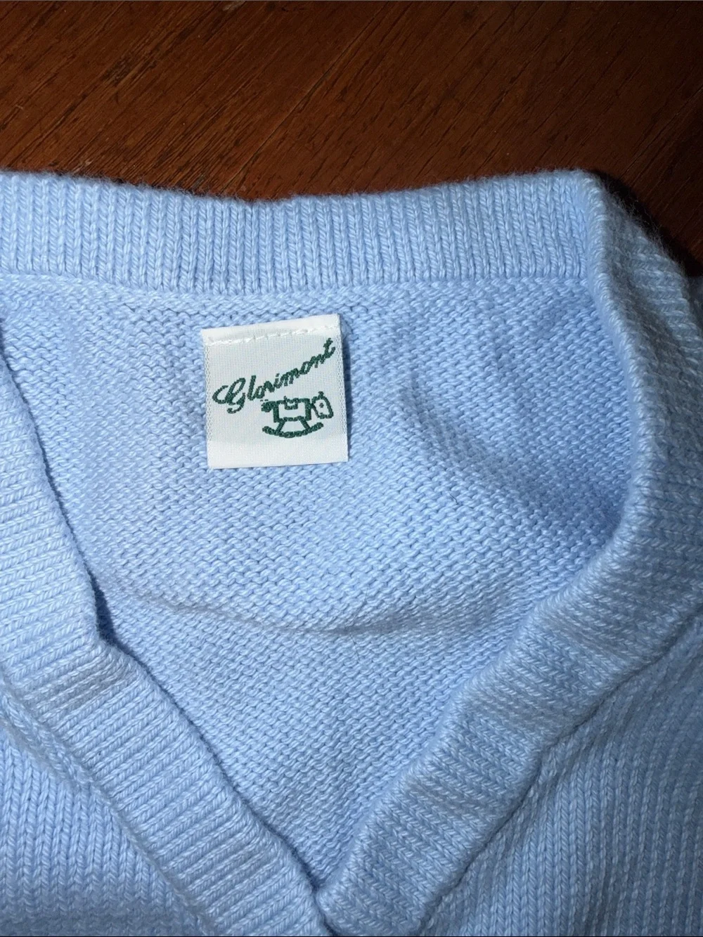Boys Light Blue Argyle Knit Sweater Vest Glorimont Size 14
